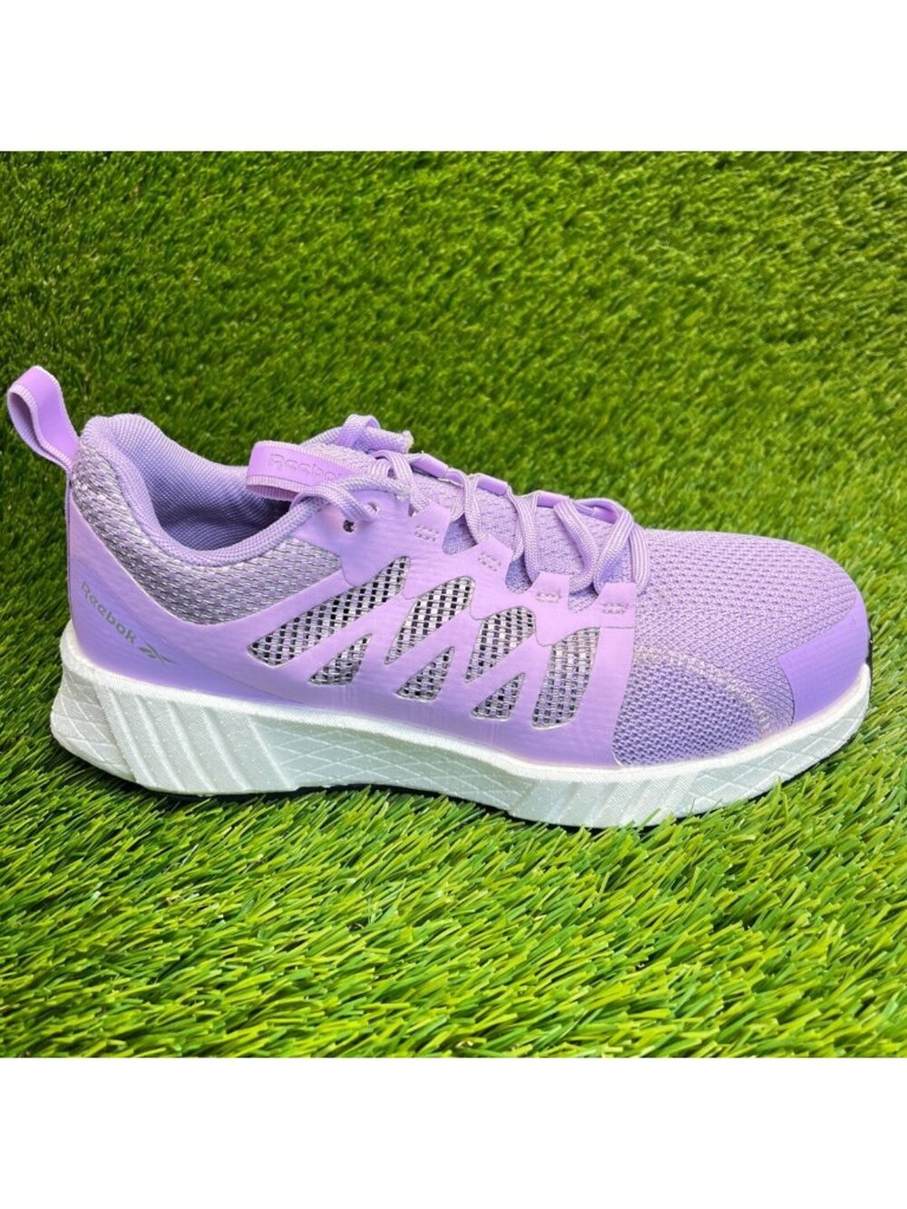 Reebok Fusion Flexweave Womens Size 7.5 Purple Composite Toe Work Shoes Sneakers